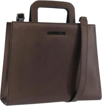 Gucci Pre-owned Vintage Handtas - Dames - Vintage Handtas - Bruin - ONE Size - Leer - Vintage