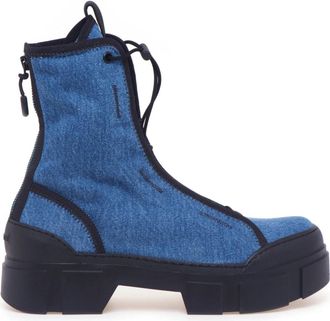 Vic Mati&eacute; Anfibio - Dames - Veterlaarzen - Blauw - 37 EU - Schoenen