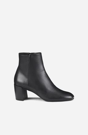 AGL Lynn Bootie Heeled Leather Ankle Boot in Black Nappa at Nordstrom, Size 40.5