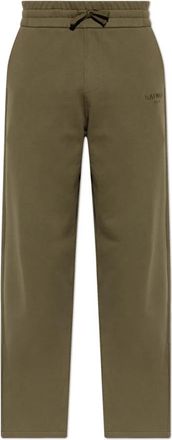 Balmain Broeken met Geborduurd Logo - Heren - Sweatpants - Groen - XL - Katoen - Broeken