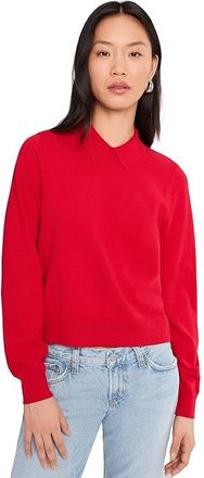 Splendid Phoebe Polo Sweater Womens Sweater Rouge : XL (Womens 14-16), Cotton/Elastane/Nylon