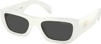 Prada Grey Rectangular Unisex Sunglasses PR A01S 17K08Z 53