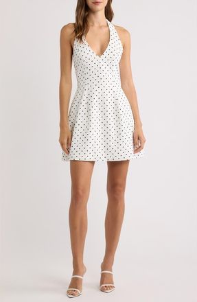 Odd Muse Dot Sleeveless Minidress in White Polka Dot at Nordstrom, Size X-Small