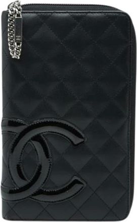 Chanel Pre-owned Wallets, female, Black, Size: ONE SIZE Pre-owned Long wallet (bi-fold)