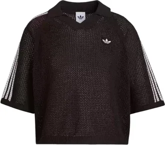 adidas (WMNS) adidas Polo Shirt Asia Sizing Black White KE0198
