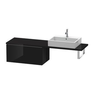 Duravit Consola Baja L-cube 820x477x400mm Negro Alto Brillo