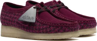 Clarks Wallabee Harris Tweed Womens Purple Shoes - UK 5
