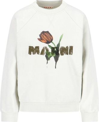 Marni Logo Crewneck Sweatshirt - Cream