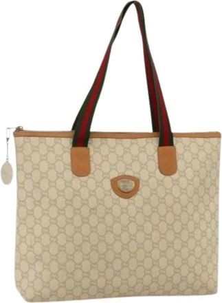 Gucci Pre-owned Tote Bags, female, Beige, Size: ONE SIZE Pre-owned Vintage Tote Bag