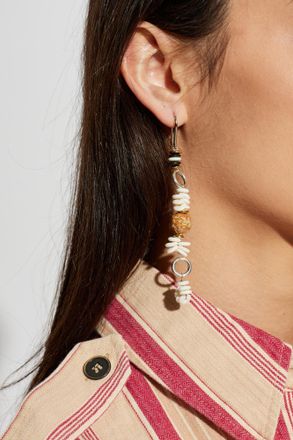 Isabel Marant Asymmetric Earrings, Womens, Cream