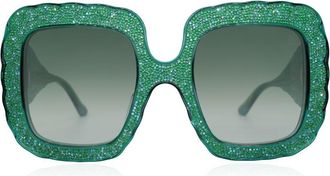 Anna-Karin Karlsson SHADE OF SHELLY Emerald Crystal Womens Sunglasses Green Size Standard