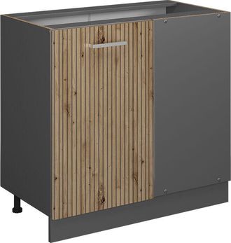 Vicco Mobile ad angolo cucina R-Line, Rovere artigianale, 86 cm senza piano di lavoro, Vicco