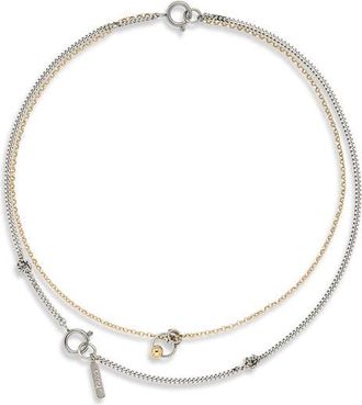 Justine Clenquet Clark Layered Mixed Metal Necklace in Gold N Palladium at Nordstrom