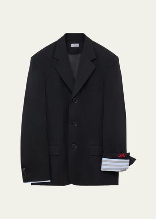 Loewe Double-Breasted Wool-Blend Blazer