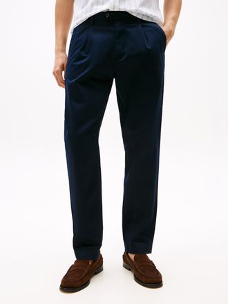 Tommy Hilfiger Chinohose TOMMY HILFIGER HARLEM CHINO SATIN, Herren, Gr. 30, L&auml;nge 32, blau (desert sky), Web, Obermaterial: 98% Baumwolle, 2% Elasthan, unifarben, l&auml;