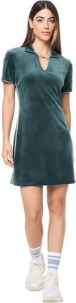 Sergio Tacchini Lina Velour Dress in Green Gables at Nordstrom, Size X-Small