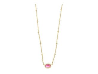 Kendra Scott Mini Elisa Satellite Pendant Womens Necklace Womens Necklace Gold Azalea Illusion, Rhodium-Plated/Brass