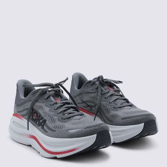 Hoka One One Cushioned Running Sneakers - Gray