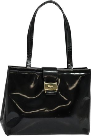 Ferragamo Vintage Convertible Tote Patent Leather Patent_Leather Tote Bag Bag (Pre-Owned)