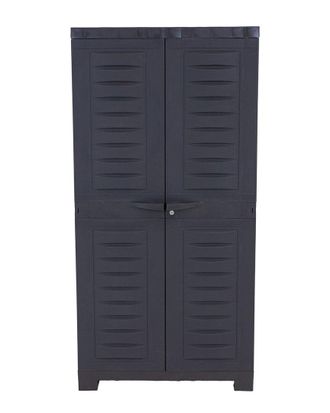 Sunnydaze Lockable Storage Cabinet With 3 Adjustable Shelves