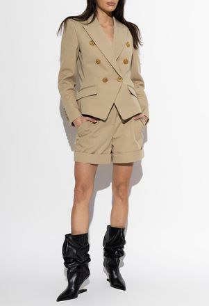 Balmain Double-breasted Blazer, Womens, Beige