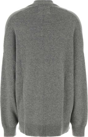 Extreme Cashmere Womens Grey Stretch Cashmere Blend N&acirc;&deg;24 Oversize Cardigan Goat Maglieria Sweater