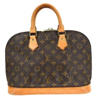 Louis Vuitton Alma Handbag Monogram Canvas Brown Canvas Handbag (Pre-Owned)