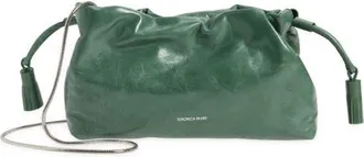 Veronica Beard Crinkle Leather Small Stash Bag in Sage at Nordstrom