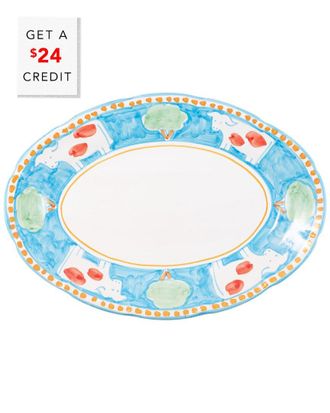 Vietri Vietri Campagna Mucca Oval Platter With $30 Credit