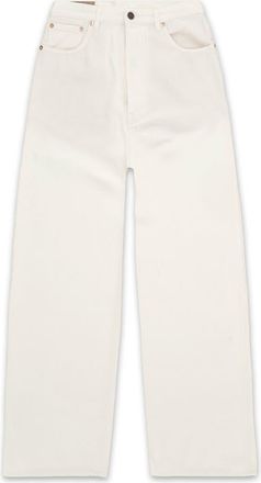 Fortela Jaron Wide Leg Wool Trousers in Cream at Nordstrom, Size 29 32 Eu