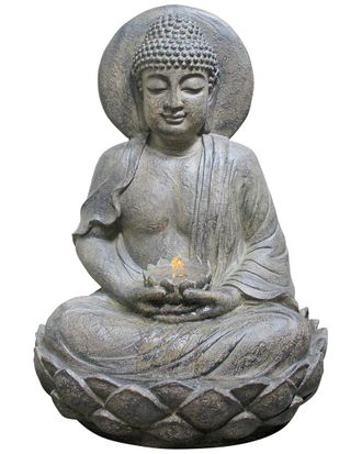 Peaktop Outdoor Buddha Zen Fountain With Led Light