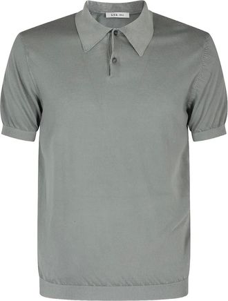 L.B.M. 1911 Polo in cotone con ricamo logo - Verde