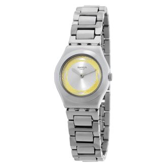 Swatch Golden Ring Quartz Silver Dial Ladies Watch YSS328G