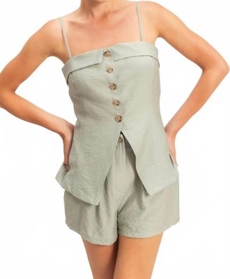 HYFVE Main Character Cami Top And Shorts Set In Sage Green