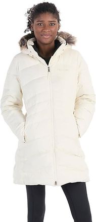 Marmot Montreal Coat Womens Coat Papyrus : LG, Down/Polyester/Faux Fur