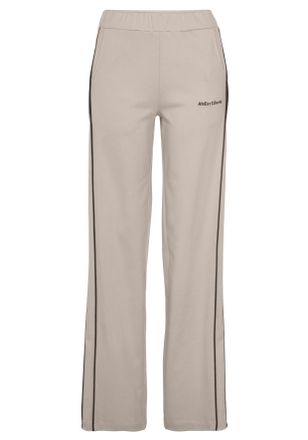 Lascana Loungehose LASCANA, Damen, Gr. 32/34, N-Gr, beige (sand), Sweatware, Obermaterial: 100% Baumwolle, bestickt, unifarben, bequem lang, Hosen Loungehose,
