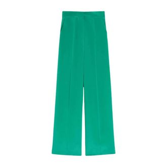 Max Mara Wide Trousers, female, Green, Size: XL Wide Trousers