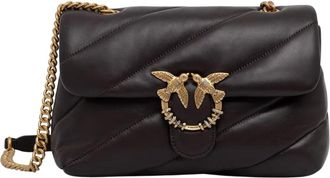 Pinko Schoudertas - Dames - Schoudertassen - Bruin - ONE Size - Katoen - Tassen