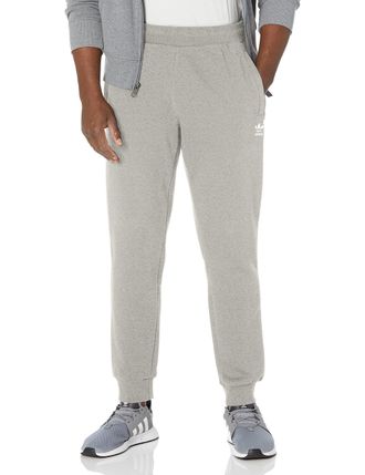 adidas Originals Adidas Originals Mens Trefoil Essentials Pants, Medium Grey Heather, Small