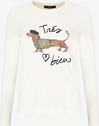 Max Mara Bestickter Jersey-Body mit Rundhalsausschnitt Renoir