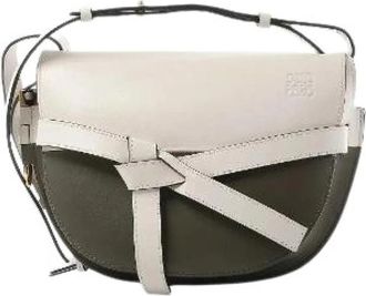 Loewe Pre-owned Gate Small Crossbody Bag - Dames - Vintage Schoudertas - Wit - ONE Size - Leer - Vintage