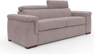 Divani.Store Giunone Sof&aacute; Cama Convertible Con Colch&oacute;n De 18 Cm Y Reposacabezas Reclinables En Tejido Impermeable 200 Cm (mat. 120x197 Cm) Rosa