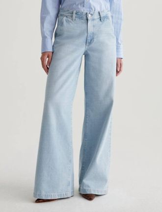 AG - Adriano Goldschmied Stella Low Slung Palazzo Jeans In Idol