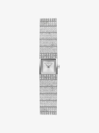 Michael Kors Mini Darrington Pav&eacute; Silver-Tone Watch