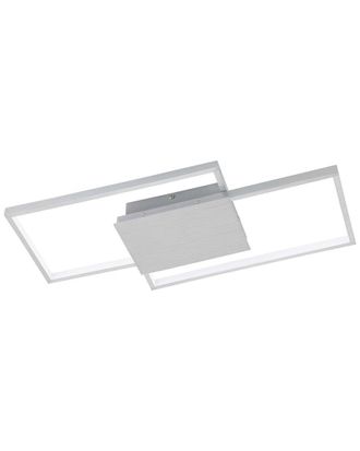 Eglo Eglo Millanius Integrated Led Ceiling / Wall Light With Brushed Aluminum Finish & White Acrylic Diffuser