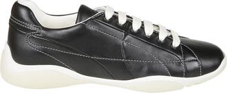Prada Nappa Leather Sneaker - Heren - Sneakers - Zwart - 40 1/2 EU - Leer - Schoenen