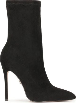 Kazar Zwarte stiletto laarzen met hak. Dit product valt groot uit. - Dames - Laarzen met Hak - Zwart - 41 EU - Leer - Schoenen