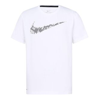 Nike Dri-Fit Printing Training Short Sleeve White CJ4634-100