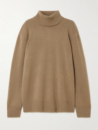 Toteme Pullover A Collo Alto In Cashmere - Neutri