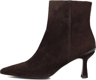 Stefano Lauran Bruine Su&egrave;de Enkellaarsjes met Kitten Hak - Dames - Laarzen met Hak - Bruin - 41 EU - Su&egrave;de - Schoenen